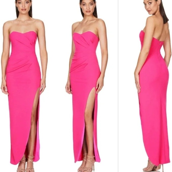 NOOKIE BARBIECORE SLIT GOWN